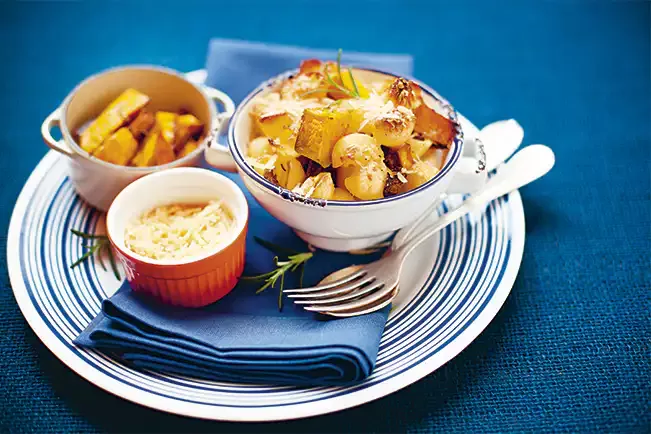 Receita de Macarrão de forno com abóbora (mac'n'cheese)