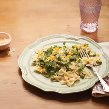 Macarrão primavera em uma panela só
