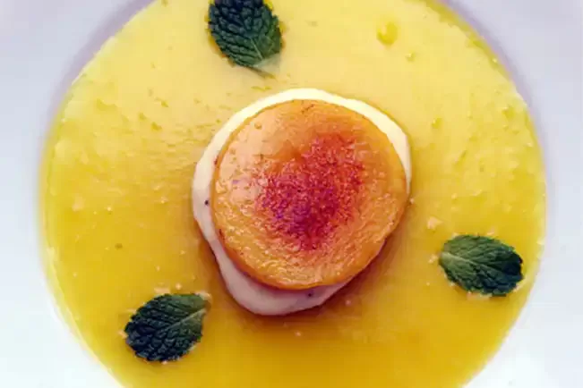 Receita de Manga grelhada com sorvete de banana