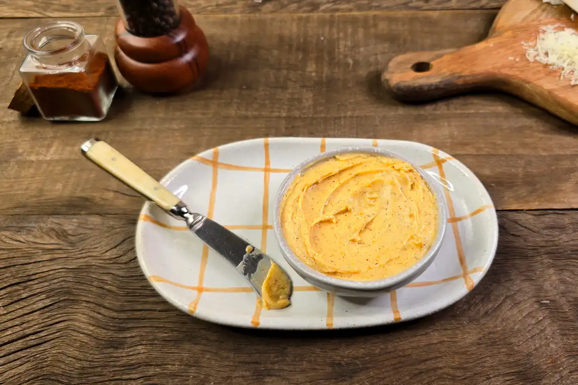 Manteiga de páprica e parmesão