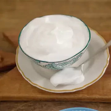 Merengue com água de grão-de-bico