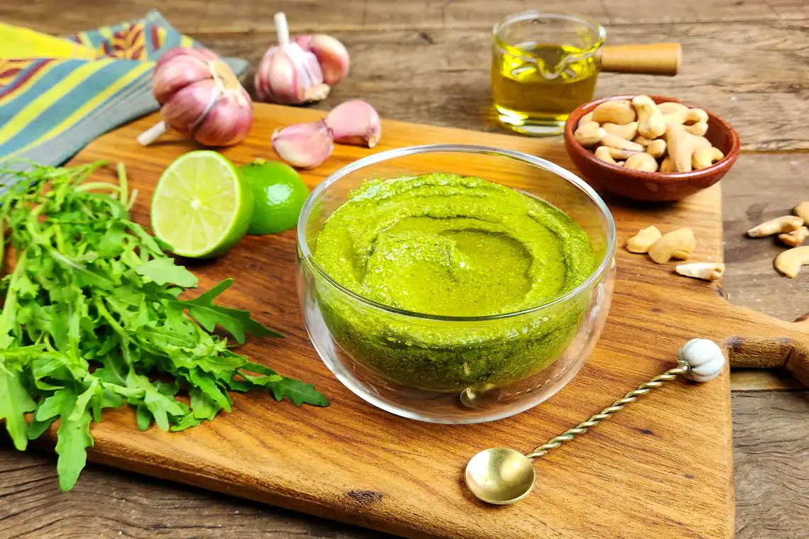 Molho pesto de rúcula