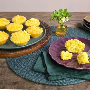 Muffin de milho com queijo