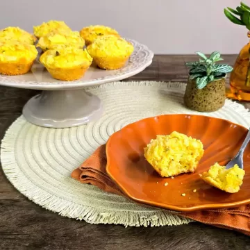 Muffin de milho com queijo na Air Fryer Oven da Rita Lobo