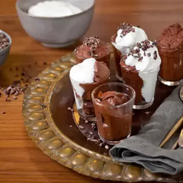Musse de chocolate com água