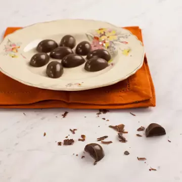 Ovinhos de chocolate com ganache de limão-siciliano