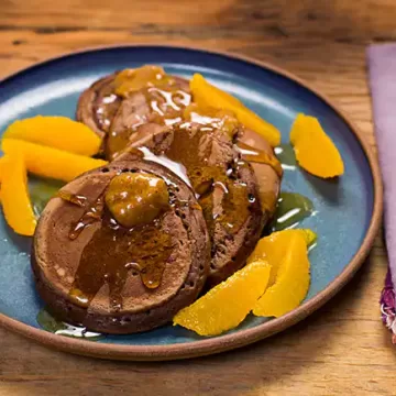 Panqueca americana de chocolate (pancakes)