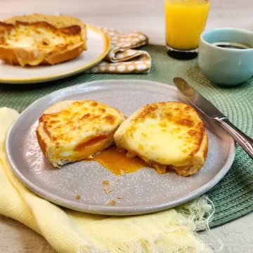 Pão com ovo e queijo na Air Fryer da Rita Lobo