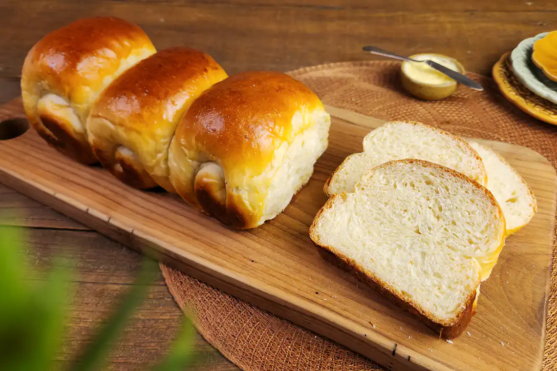 Pão de leite japonês (shokupan)