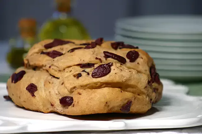 Receita de Pão integral de azeitona