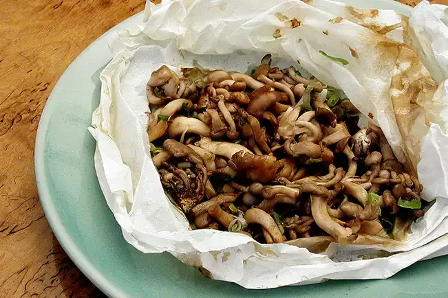 Receita de Papilote de shimeji