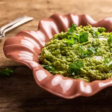 Pasta de ervilha com abacate