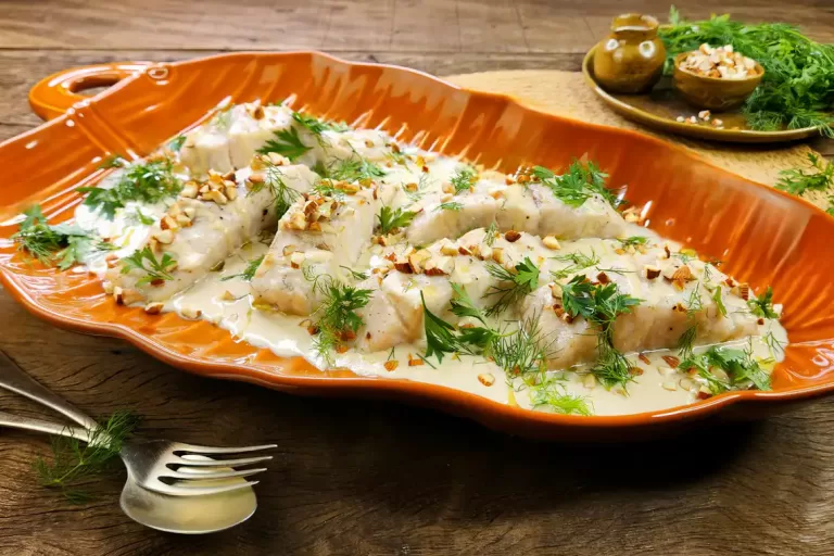 Receita de Peixe assado com molho de tahine