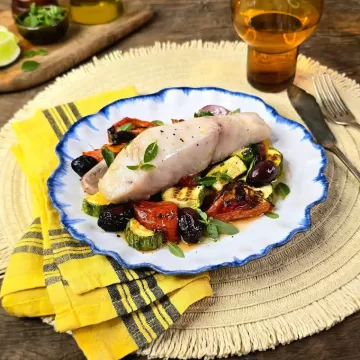 Peixe com legumes na Air Fryer Oven da Rita Lobo