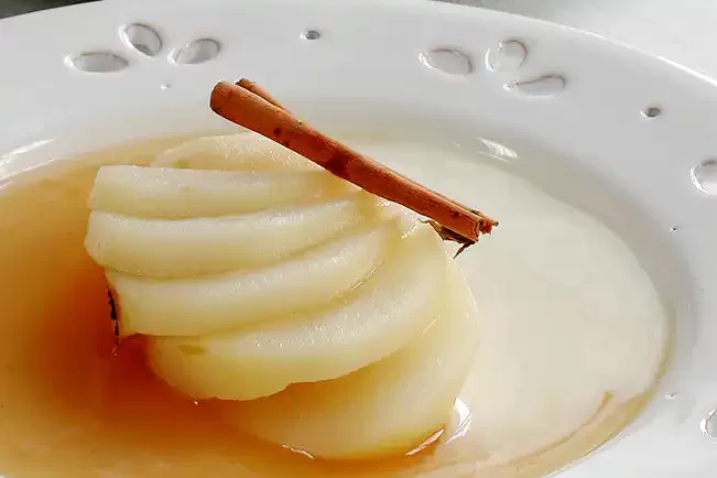 Receita de Peras cozidas