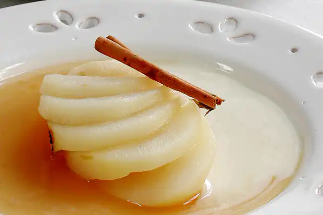 Peras cozidas
