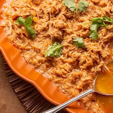 Pernil com molho de abacaxi e pimentão na pressão