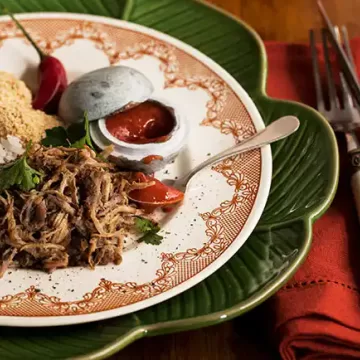 Pernil de porco na pressão