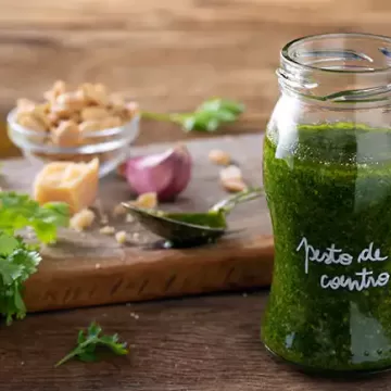 Pesto de coentro com amendoim