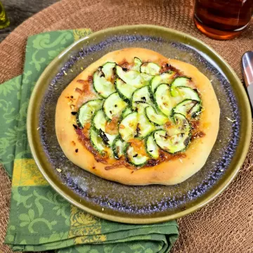 Pizza rápida de abobrinha com limão na Air Fryer da Rita Lobo