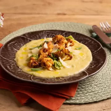 Polenta com abobrinha e couve-flor com mel na Air Fryer da Rita Lobo