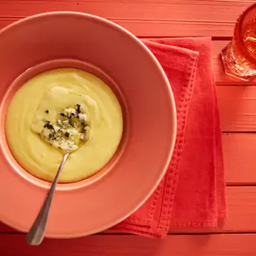 Polenta na pressão com gorgonzola