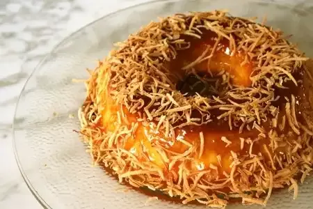 Receita de Pudim de tapioca com calda de coco queimado