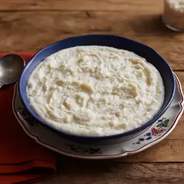 Purê cremoso de canjica
