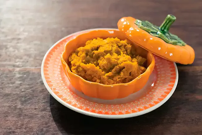 Receita de Purê rústico de abóbora