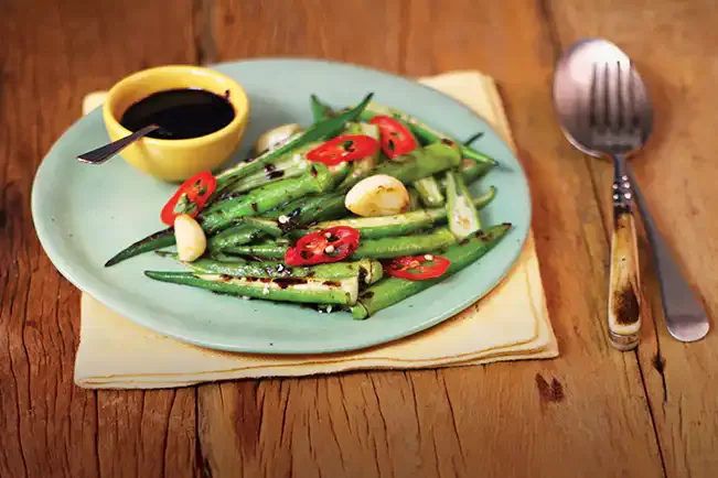 Receita de Quiabo grelhado com molho teriyaki