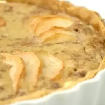 Quiche de roquefort e nozes