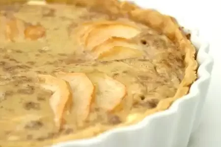 Receita de Quiche de roquefort e nozes