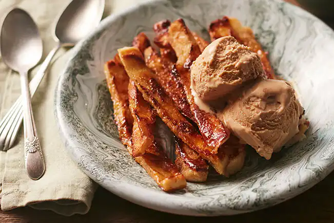 Rabanada brûlée em palitos