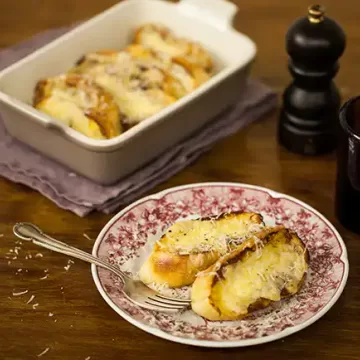 Rabanada salgada com queijo