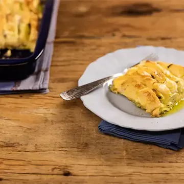 Rabanada salgada de alho-poró