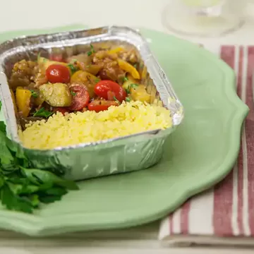 Ratatouille com cuscuz marroquino