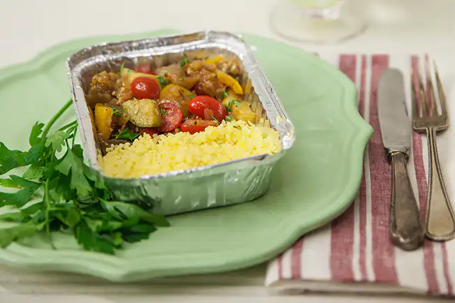 Ratatouille com cuscuz marroquino