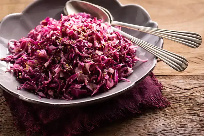 Receita de Repolho macerado com cominho e mostarda