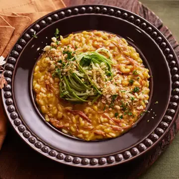 Risoto cor de abóbora