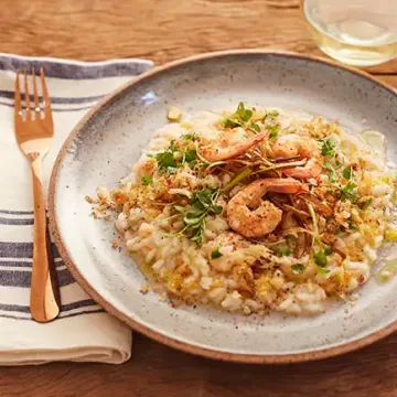 Risoto de camarão