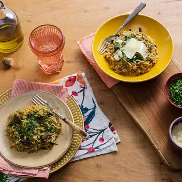 Risoto de funghi na panela de pressão elétrica
