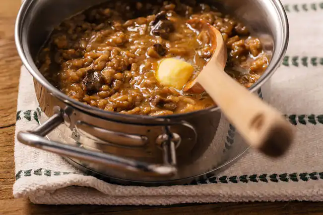 Risoto de funghi para um