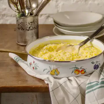 Risoto de queijo na pressão