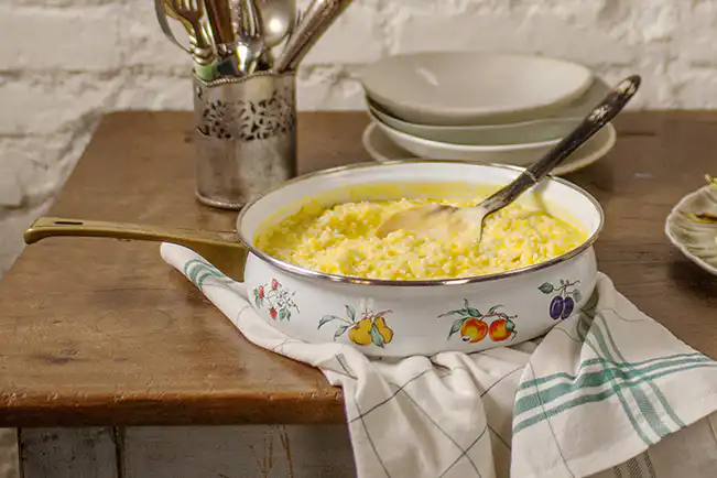 Risoto de queijo na pressão