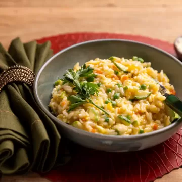 Risoto primavera na pressão