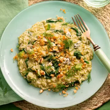 Risoto verde na pressão