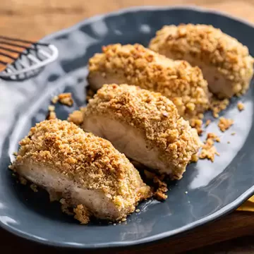 Robalo com crosta de castanha-do-pará e limão
