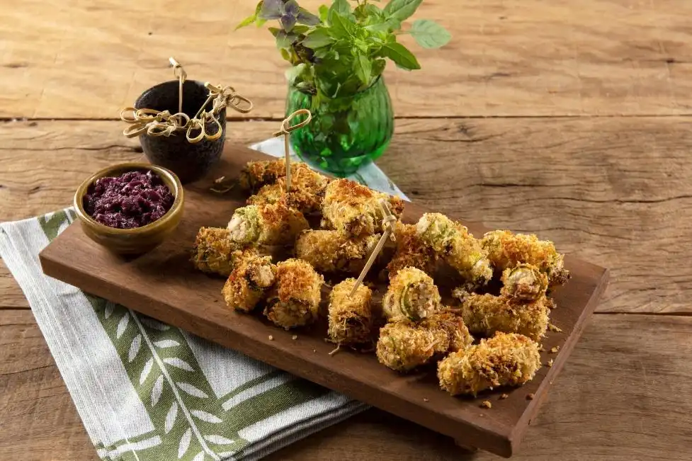Rolinho de abobrinha crocante na Air Fryer da Rita Lobo