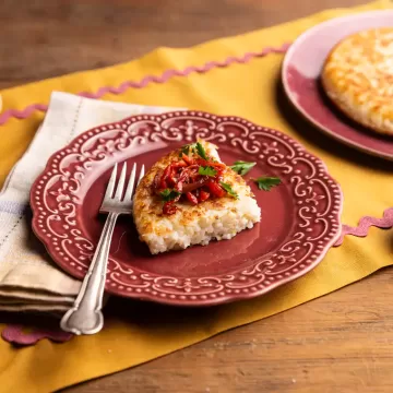 Rosti de risoto (reaproveitamento)