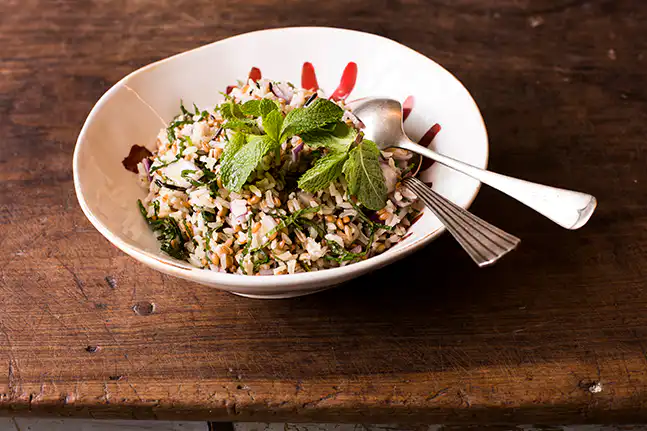 Salada de arroz sete cereais